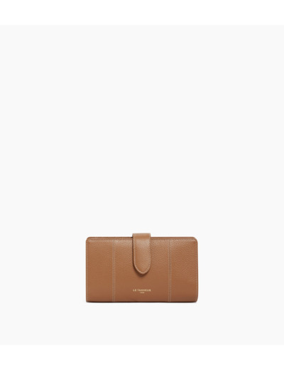 Grand portefeuille Marguerite en cuir grainé