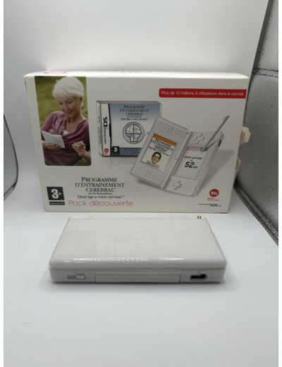 Console Nintendo DS Lite blanche -  Pack découverte - Entraînement Cérébral du Dr Kawashima