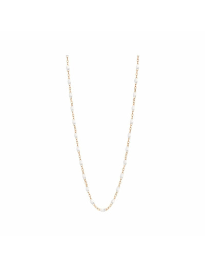 Collier Gigi Clozeau Classique en or rose et résine blanche, 45cm