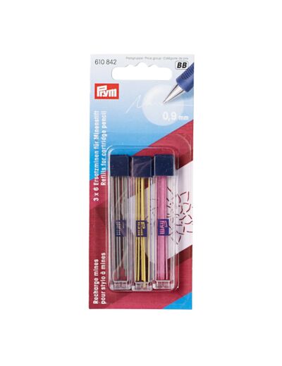 Prym - Recharge Mines Assortis pour Stylo à Mines