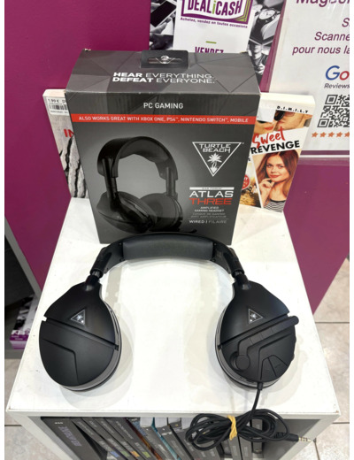 Auriculares Gaming Turtle Beach Modelo Atlas Three color Negro