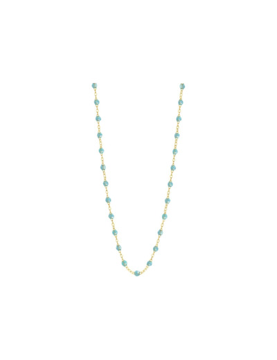 Collier Gigi Clozeau Classique en or jaune et résine aqua, 42cm