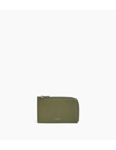 Porte cartes zippé Emilie en cuir grainé