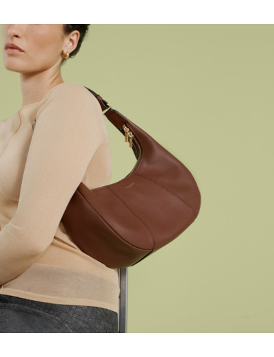 Petit sac hobo Juliette en cuir grainé