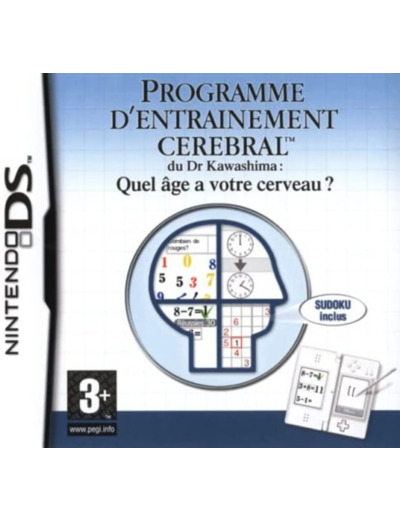 Jeu DS Brain Age : Programme d'entraînement cérébral du Professeur Kawashima : Quel âge a votre cerveau ?