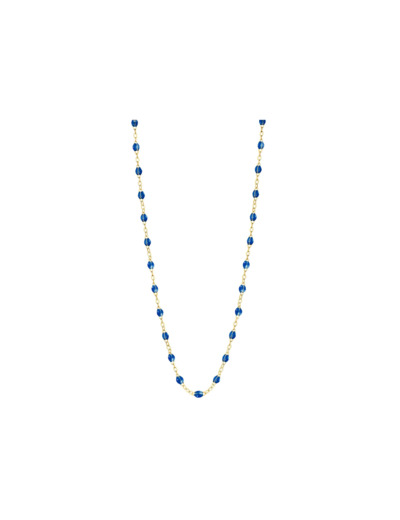Collier Gigi Clozeau Classique en or jaune et résine bleu saphir, 42cm