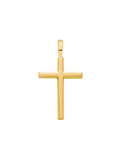 Pendentif Arthus Bertrand Croix Fil Carré - hauteur 18 mm - Or jaune