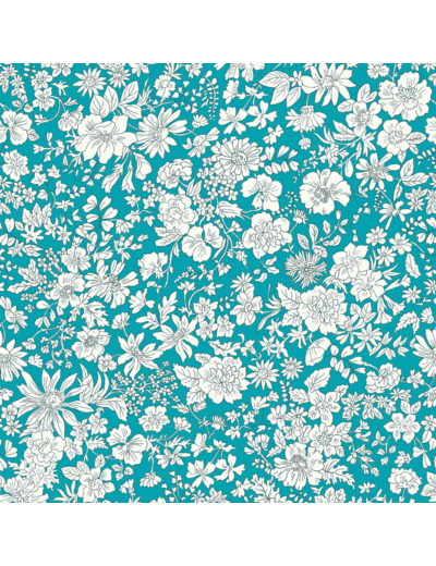 Liberty of London - Tissu Patchwork "Emily Belle" Bleu Paon