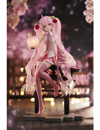 HATSUNE MIKU AMP STATUETTE PVC STATUE SAKURA MIKU LANTERN VERSION REISSUE 18 CM