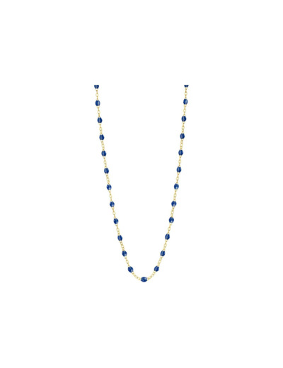 Collier Gigi Clozeau Classique en or jaune et résine bleu prusse, 45cm