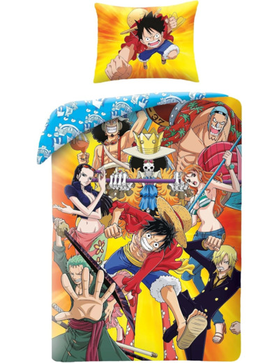 [LITERIRE] One Piece - 1 Personne, Housse de Couette 140x200 cm et Taie d'oreiller