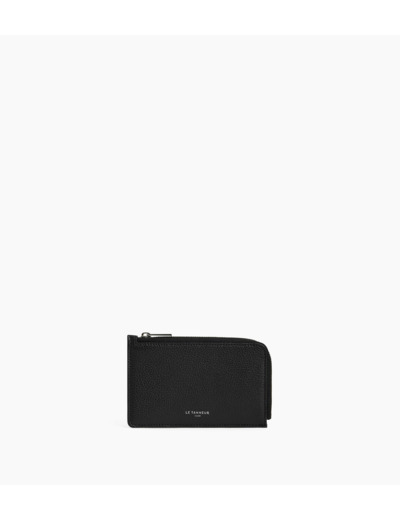 Porte cartes zippé Emilie en cuir grainé