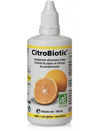 Citrobiotic extrait du pépin de pamplemousse AB 100ml