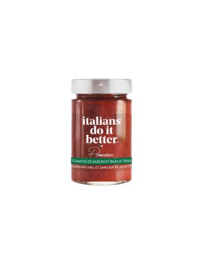 Sauce 100% Naturelle Tomates de Saison et Basilic " Italians do it better " 500g