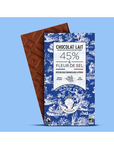 Lait 45% Bio & Fleur de Sel de L'Ile de Ré 80g