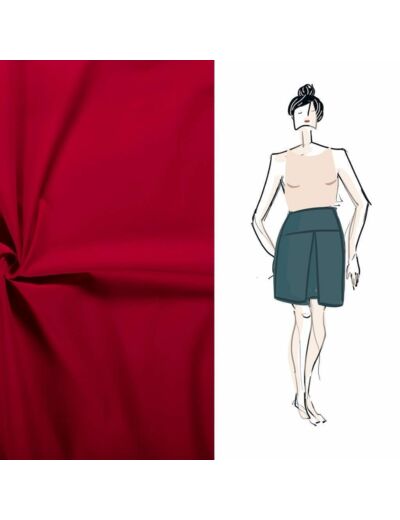 Christine Charles – Kit Couture Jupe Ambrosia Uni Couleur Rouge Vif