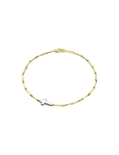 Bracelet Chimento Bamboo Shine en or jaune avec element en or gris