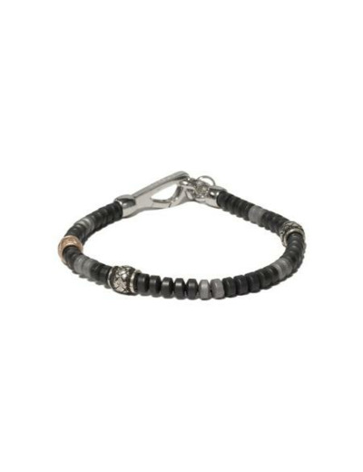 Bracelet Borsari Tibet en argent et hématite