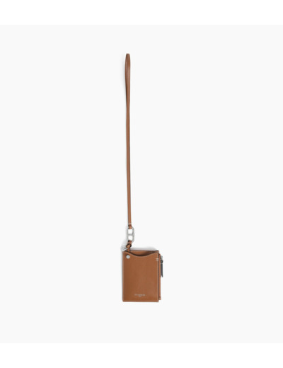 Porte-cartes ingénieux charms en cuir grainé