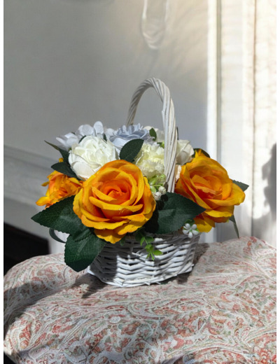 Panier fleurs artificielles XXS