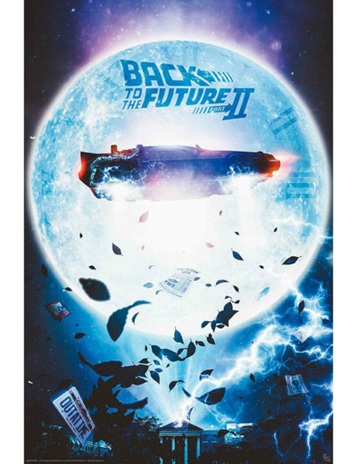 [POSTER] RETOUR VERS LE FUTUR Poster DeLorean volante (91,5 x 61 cm)