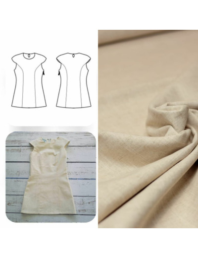 Christine Charles – Kit Couture Robe Yselda Uni Couleur Ecru