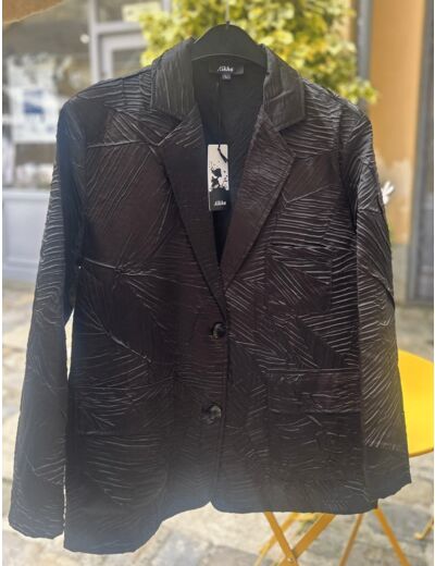 Blazer gaufré noir