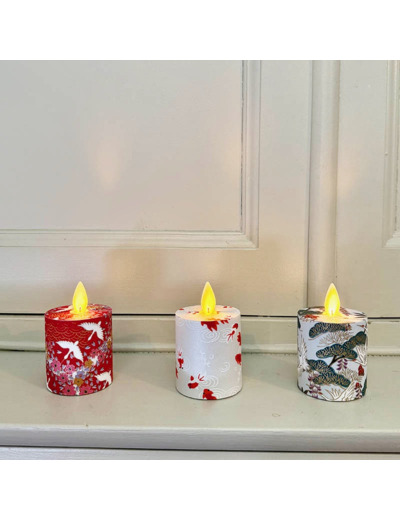 Petite bougie Led papier japonais