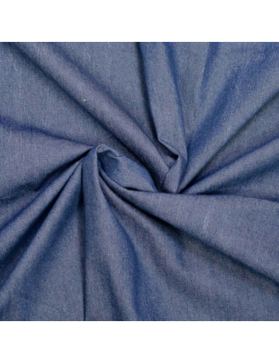 Fibre Mood - Tissu "Barbara" - Denim de Coton Blanchi Bleu Moyen
