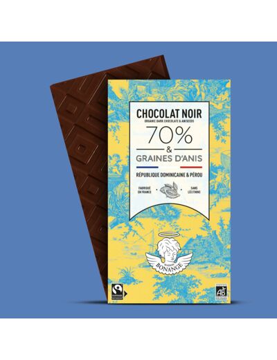 Noir 70% Bio & Graines d'Anis 80g