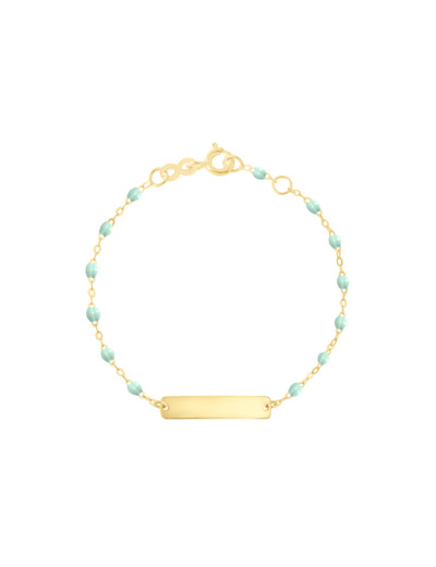 Bracelet Gigi Clozeau Little Gigi en or jaune et résine jade, taille 15cm