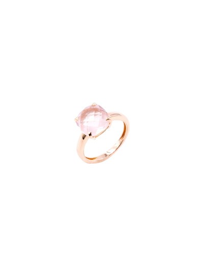 Bague Cesare Pompanon Poppy Blue en or rose et quartz rose