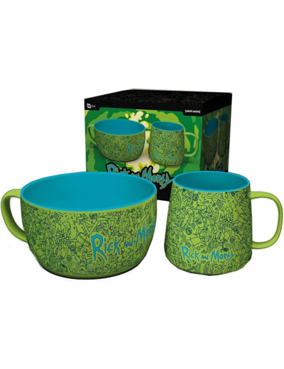 [BOL] RICK AND MORTY Set Petit Déjeuner Mug + Bol