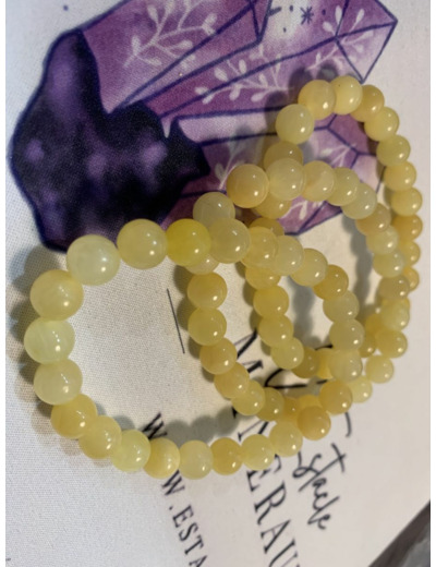 Bracelet en calcite jaune