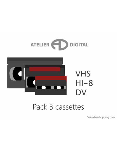 Cassette Vidéo 3 unités