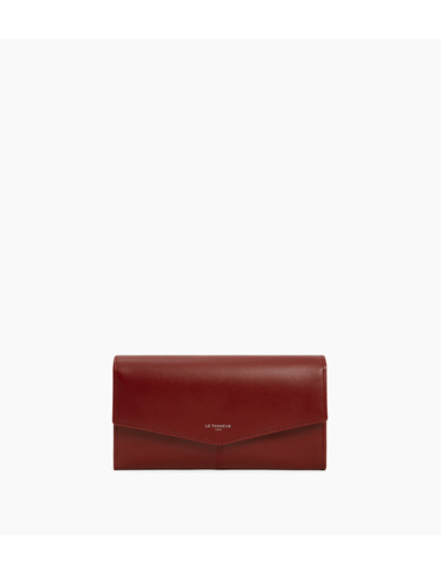 Grand portefeuille Charlotte en cuir lisse