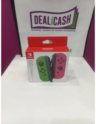 Paire de Manettes Joy Con Gauche Vert Néon Et Droite Rose