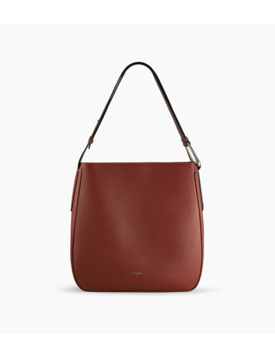 Grand sac hobo Madeleine en cuir grainé