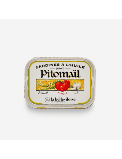 sardines Pitomail piment, tomate et ail 115g