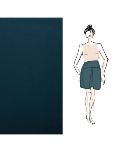 Christine Charles – Kit Couture Jupe Ambrosia Uni Couleur Bleu Canard