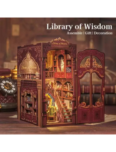 [Book Nook]  BOOK NOOK KIT - DIY - Librairie de la Sagesse - 281pc + Eclairage
