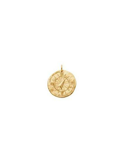 Médaille Arthus Bertrand Comédie boussole en or jaune, 18mm