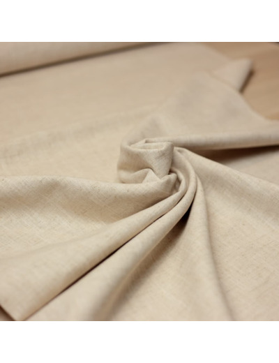 Sélection Coup de Coudre - Tissu Toile de Pur Lin Uni Ecru Naturel