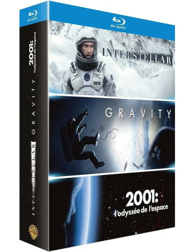 Blu-Ray Coffret Voyage dans l'Espace : Interstellar + Gravity + 2001, L'odyssée de l'Espace - Coffret Blu - Ray