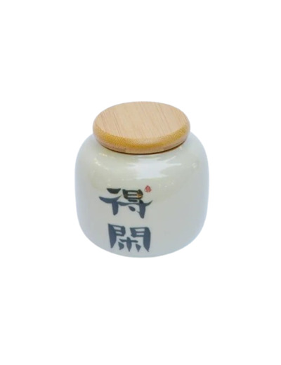 BOITE À THÉ PORCELAINE IDÉOGRAMME