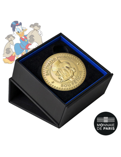 [MONNAIE DE PARIS] Disney Monnaie De Paris Sou Fetiche - Picsou Doré à l'or fin 1953Ex