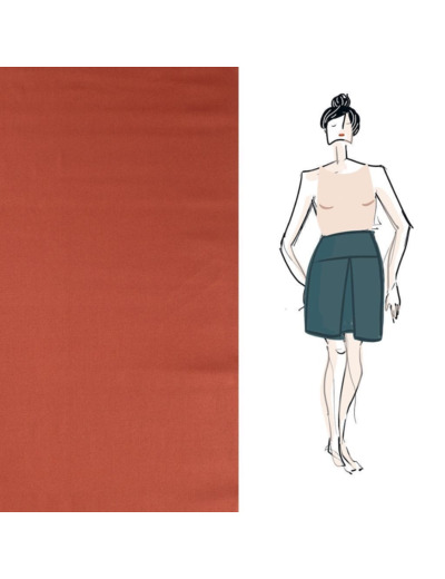 Christine Charles – Kit Couture Jupe Ambrosia Uni Couleur Tomette