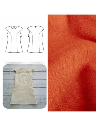 Christine Charles – Kit Couture Robe Yselda Uni Couleur Corail
