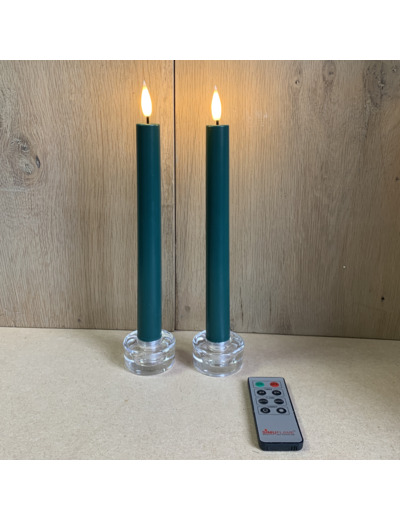 Coffret de 2 bougies Chandelles Led avec télécommande