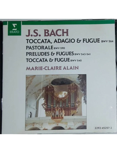 Cd Johann Sebastian Bach, Marie - Claire Alain - Toccata, Adagio Et Fugue En Ut Majeur (1987)